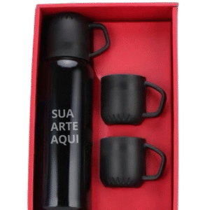 Kit garrafa térmica inox 500ml
