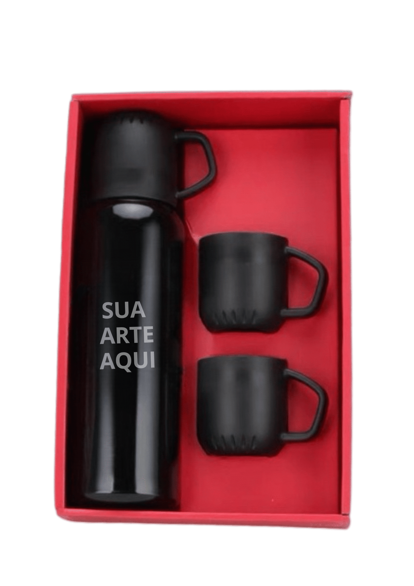 Kit garrafa térmica inox 500ml
