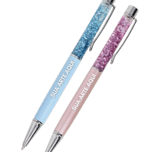 Caneta metal glitter