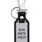 Chaveiro de couro/metal