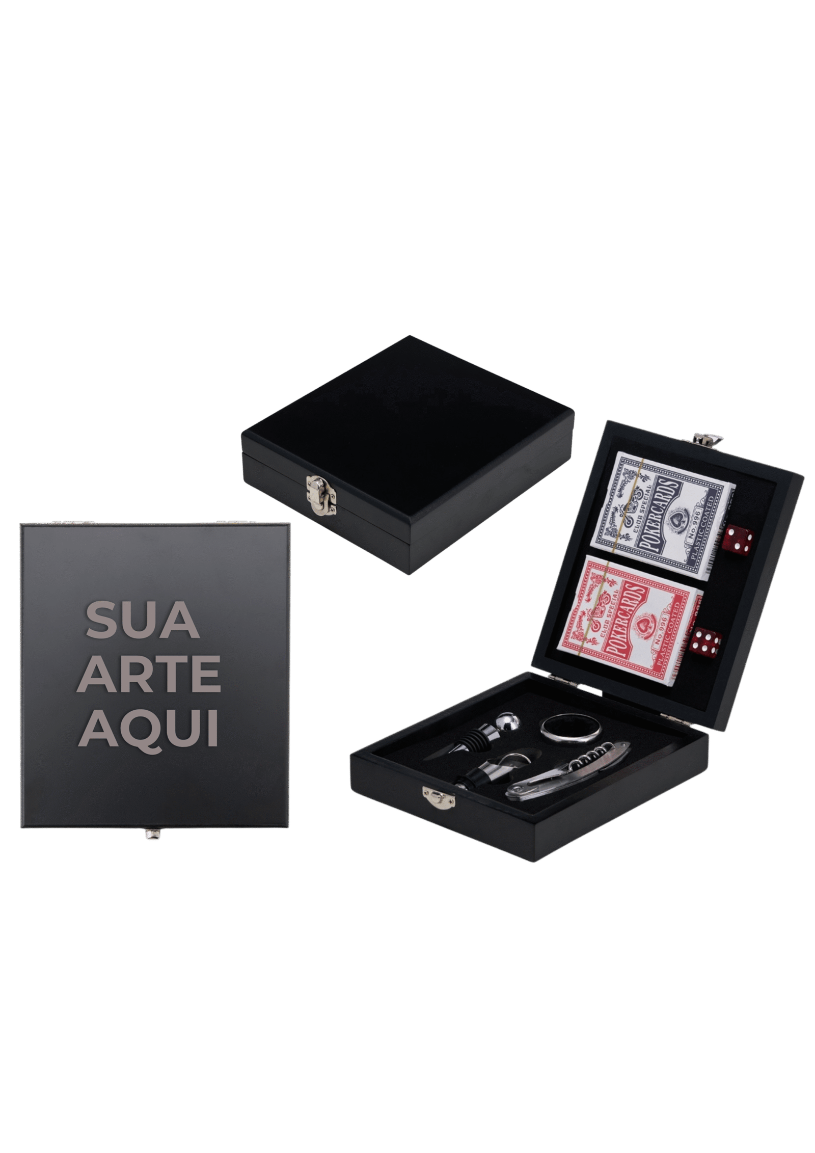 Kit Vinho com Jogo de Baralho